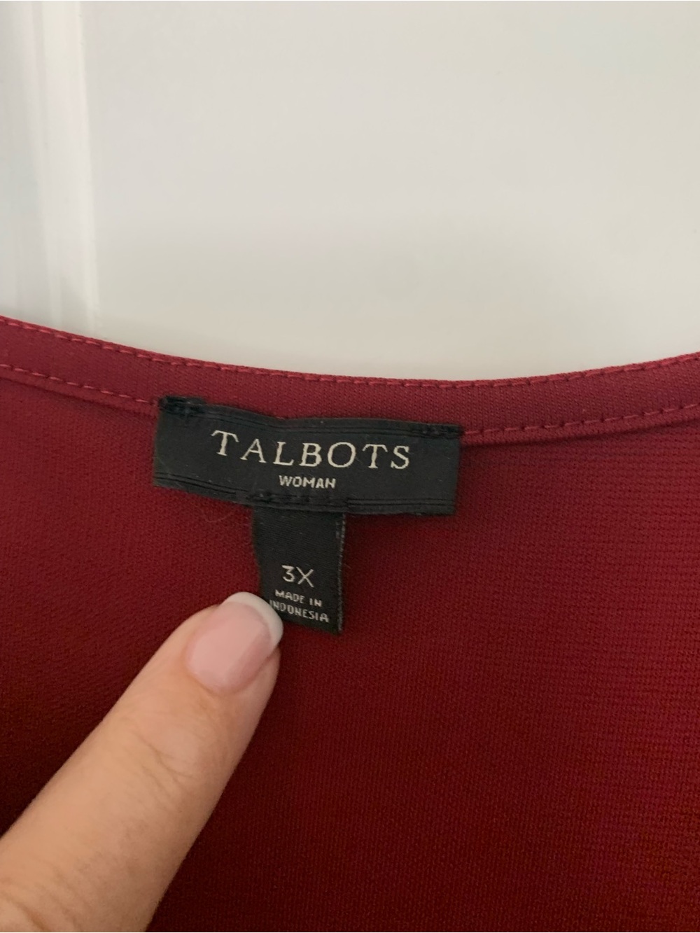Talbots Deep Red Wrap-Style Maxi Dress 3x - Picture 3 of 5